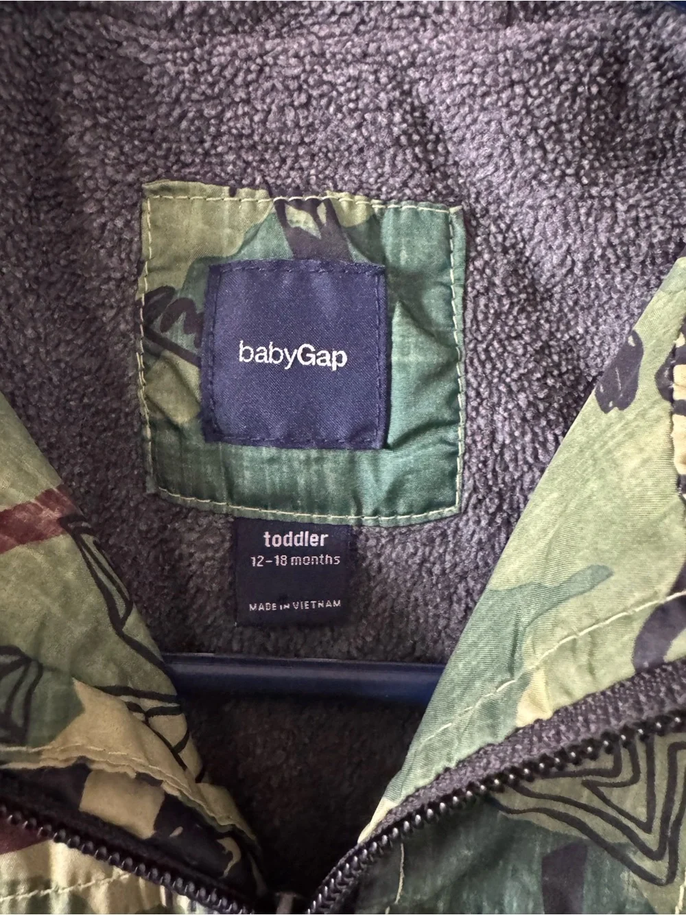 Baby Gap Camo Fleece Lined Jacket
